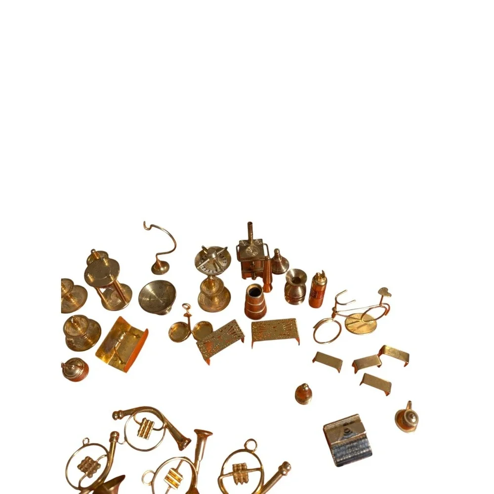 VINTAGE Brass Dollhouse Miniature Home Decor HUGE Lot